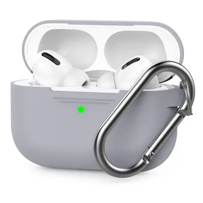 Phoner Simple Apple Airpods Pro szilikon tok akasztóval, szürke