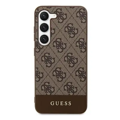 Guess 4G Stripe Samsung Galaxy S24+ szilikon tok, barna