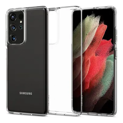 Spigen Crystal Flex Samsung G998 Galaxy S21 Ultra tok, Crystal Clear, átlátszó