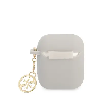 Guess 4G Charms Silicone Apple Airpods tok, szürke