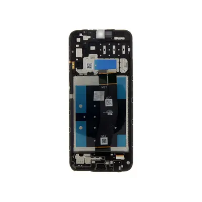 Samsung A145 Galaxy A14 4G kompatibilis LCD kijelző + érintő, kerettel, fekete