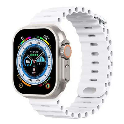 Phoner River Apple Watch 41/40/38 mm szilikon szíj, fehér