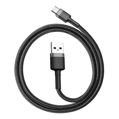 Baseus Cafule USB / Type-C töltő- és adatkábel, 0,5m, szürke-fekete