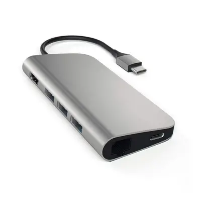 Satechi Aluminum Type-C MultiPort Hub, 4k HDMI, 3x USB 3.0, Gigabit Ethernet és kártyaolvasó, sz