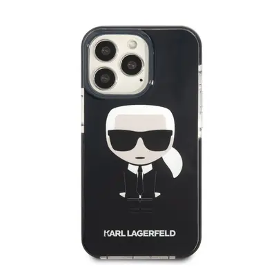 Karl Lagerfeld Ikonik hátlap tok Apple iPhone 13 Pro, fekete