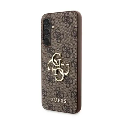 Guess PU 4G Metal Logo Samsung Galaxy S23 FE hátlap tok, barna