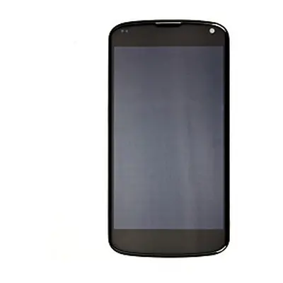 LG E960 Nexus 4 kompatibilis LCD modul kerettel, OEM jellegű, fekete, Grade S+