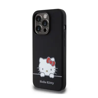 Hello Kitty Liquid Silicone Daydreaming Logo Apple iPhone 15 Pro hátlap tok, fekete