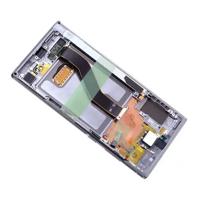 Samsung N975 Galaxy Note 10+ kompatibilis LCD modul kerettel, OEM jellegű, Aura Glow