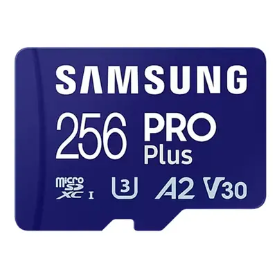 SAMSUNG Memóriakártya, PRO Plus microSDXC kártya 256GB, CLASS 10, UHS-I, U3, V30, A2, + Adapter,