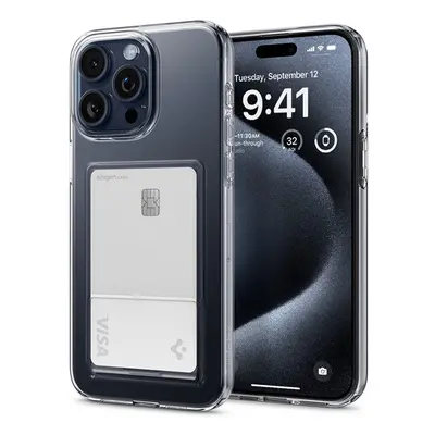 Spigen Crystal Slot Apple iPhone 15 Pro tok, Crystal Clear, átlátszó