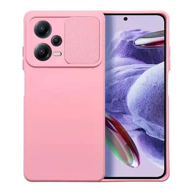 Slide Xiaomi Redmi Note 12 Pro+ 5G, kameravédős szilikon tok, rózsaszín