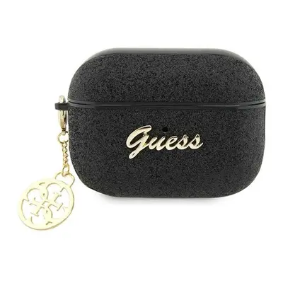 Guess Glitter Flake 4G Charm Apple AirPods Pro 2 tok , fekete