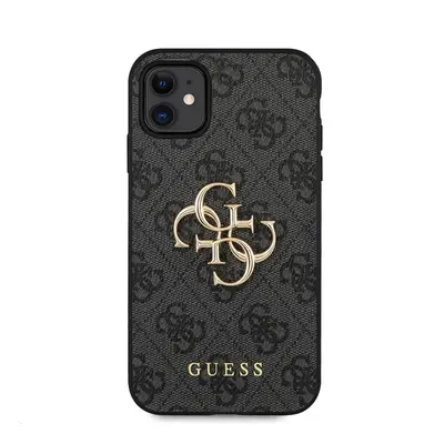 Guess PU 4G Metal Logo Apple iPhone 11 hátlap tok, szürke