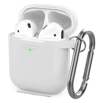 Phoner Simple Apple Airpods 1/2 szilikon tok akasztóval, fehér