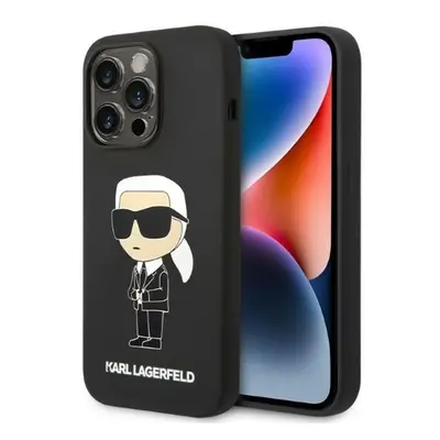 Karl Lagerfeld Silicone Ikonik Apple iPhone 14 Pro Max Magsafe hátlap tok, fekete