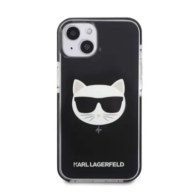 Karl Lagerfeld Choupette Head TPE szilikon hátlap tok Apple iPhone 13 mini, fekete