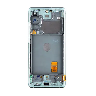 Samsung Galaxy S20 FE 5G kompatibilis LCD modul kerettel, OEM jellegű, zöld