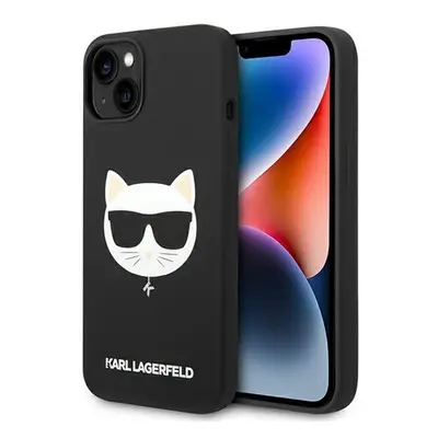 Karl Lagerfeld Silicone Choupette Head Apple iPhone 14 Plus Magsafe hátlap tok, fekete