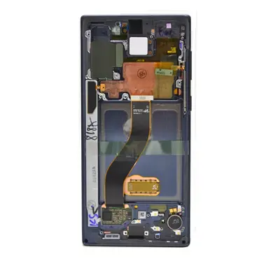 Samsung N970 Galaxy Note 10 kompatibilis LCD modul kerettel, OEM jellegű, Aura Black