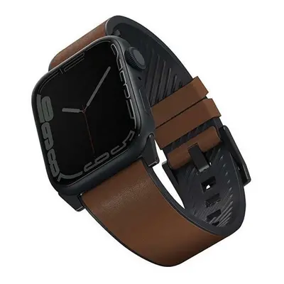 Uniq Straden vízálló bőr Apple Watch szíj, 49/45/44/42MM, barna