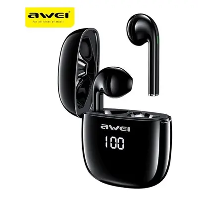 Awei T28 bluetooth 5.0 TWS fülhallgató, fekete