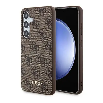 Guess 4G Metal Gold Logo Samsung Galaxy A55 hátlap tok, barna, GUOHCSA55G4GFBR