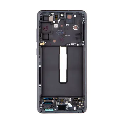 Samsung Galaxy S21 FE kompatibilis LCD modul kerettel, OEM jellegű, szürke