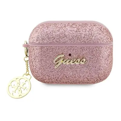 Guess Glitter Flake 4G Charm Apple AirPods Pro 2 tok , rózsaszín