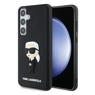 Karl Lagerfeld 3D Rubber Ikonik Samsung Galaxy S24 tok, fekete