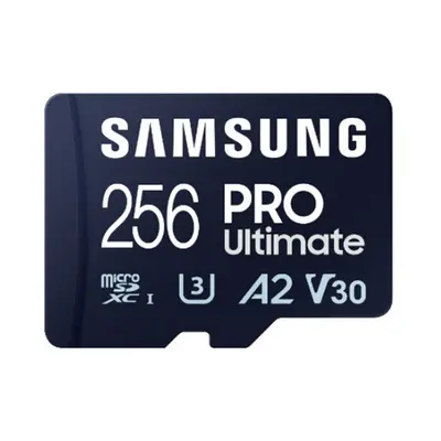 SAMSUNG Memóriakártya, PRO Ultimate with Reader 256GB, Class 10, V30, A2, Grade 3 (U3), R200/W13