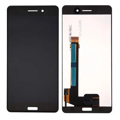 Nokia 6 kompatibilis LCD modul, OEM jellegű, fekete, Grade S+