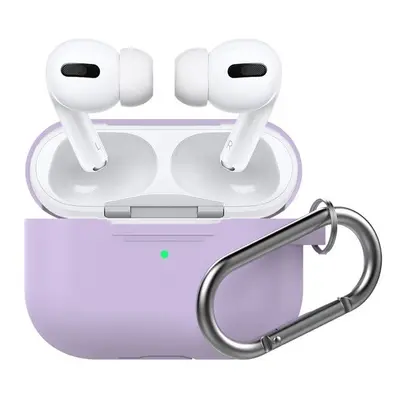 Phoner Simple Apple Airpods Pro szilikon tok akasztóval, lila