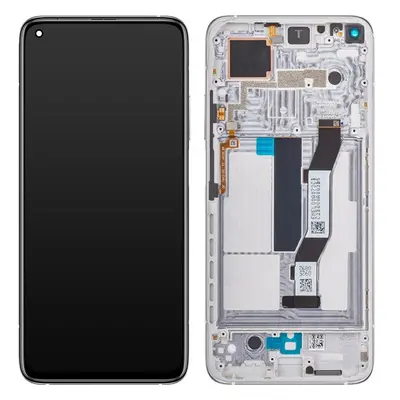 Xiaomi Mi 10T 5G/10T Pro 5G kompatibilis LCD modul kerettel, OEM jellegű, ezüst