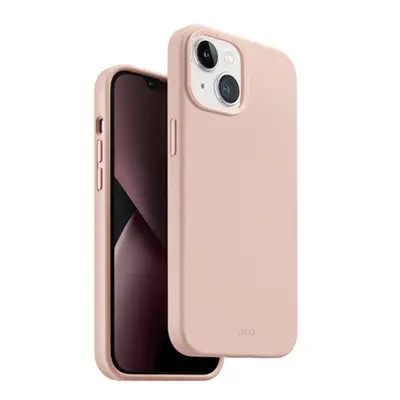 Uniq Lino Apple iPhone 14 Plus, szilikon tok, rózsaszín