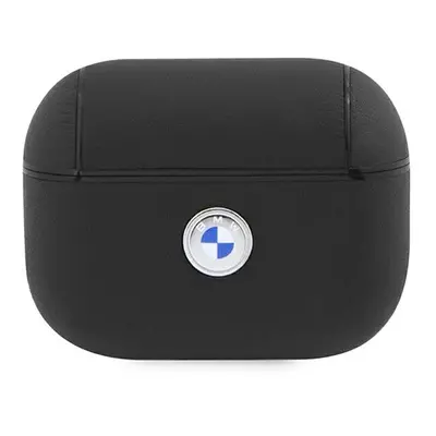 BMW Geniune Leather Silver Logo Apple AirPods Pro 2 szilikon tok, fekete