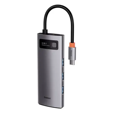 Baseus Metal Gleam Type-C Hub, 5-in-1 Type-C, 3XUSB, HDMI