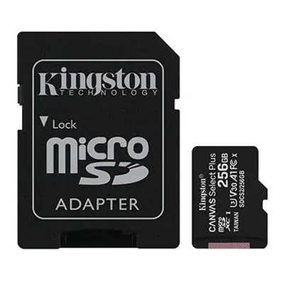 Kingston Canvas Select Plus microSDXC 256GB (Class 10), UHS-I memóriakártya adapterrel (SDCS2/25