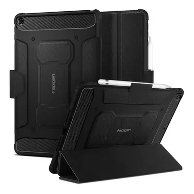 Spigen Rugged Armor Pro Apple iPad 10.2" (2021/2020/2019) oldalra nyíló tok, fekete