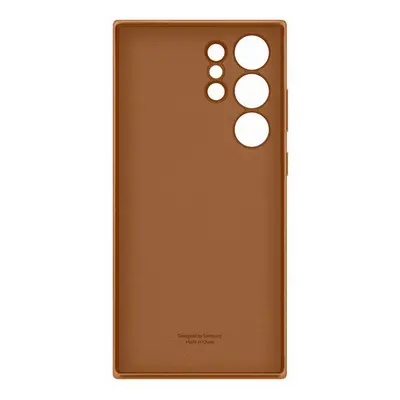 Samsung Galaxy S23 Ultra Leather Cover, gyári bőr tok, barna, EF-VS918LA