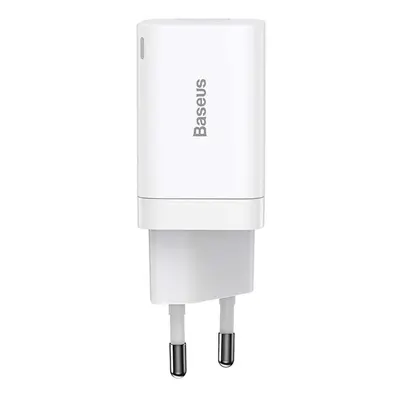 Baseus Super Si Pro gyorstöltő USB + USB Type-C, 30W, fehér