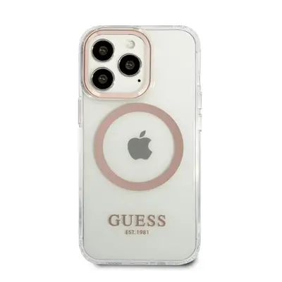 Guess Transparent MagSafe Apple iPhone 13 Pro Max hátlap tok, arany