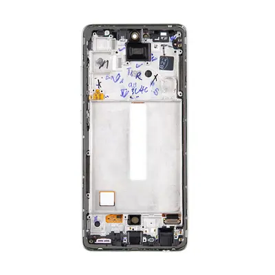 Samsung Galaxy A52s 5G kompatibilis LCD modul kerettel, OEM jellegű, zöld