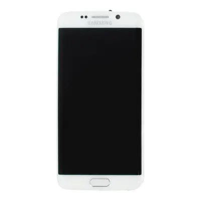 Samsung SM-G925 Galaxy S6 Edge kompatibilis LCD modul, OEM jellegű, fehér