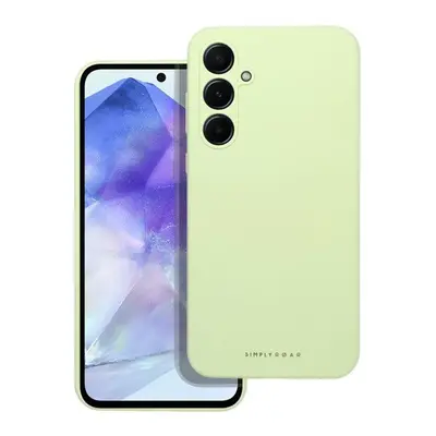 Roar Samsung Galaxy A55 5G prémium szilikon tok velúr béléssel, világoszöld