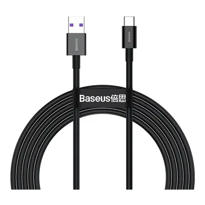 Baseus Superior USB / Type-C töltő- és adatkábel, 66W, 2m, fekete