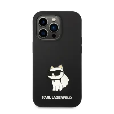 Karl Lagerfeld Liquid Choupette NFT szilikon hátlap tok Apple iPhone 14 Pro Max, fekete