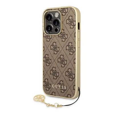 Guess 4G Charms Apple iPhone 14 Pro hátlap tok , barna