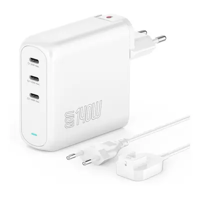 4smarts GaN Flex Pro töltő adapter 3xType-C, 140W, fehér