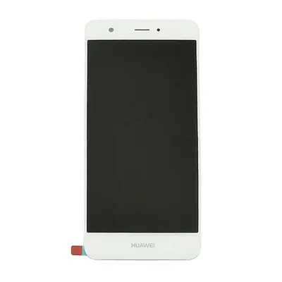 Huawei Nova kompatibilis LCD modul kerettel, OEM jellegű, fehér, Grade S+